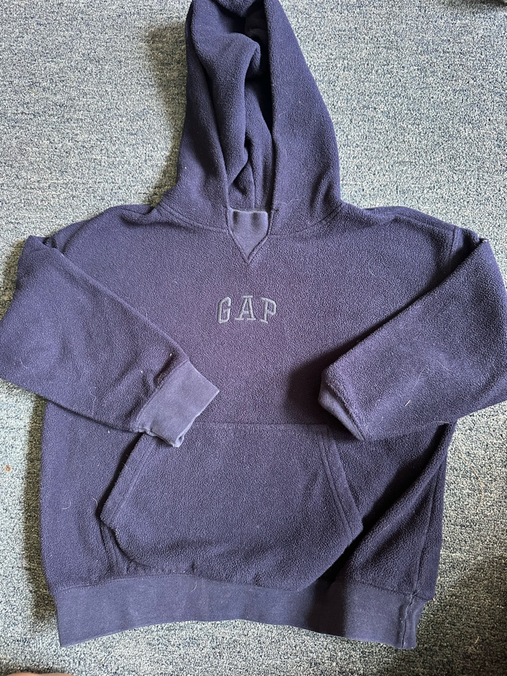 GAP Navy Blue Fleece Pullover Hoodie